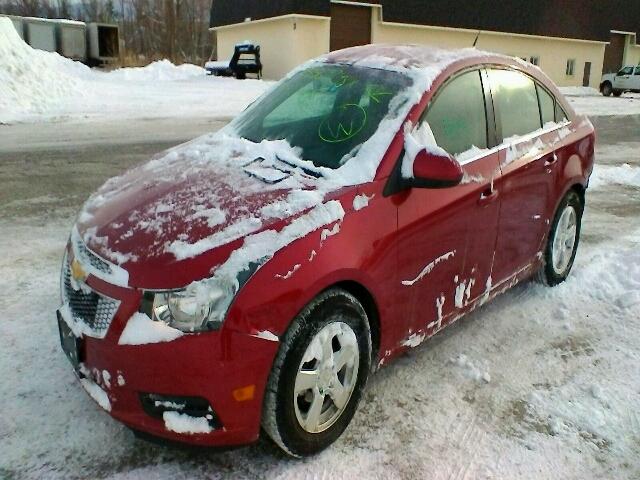 1G1PG5S97B7122652 - 2011 CHEVROLET CRUZE LT RED photo 2