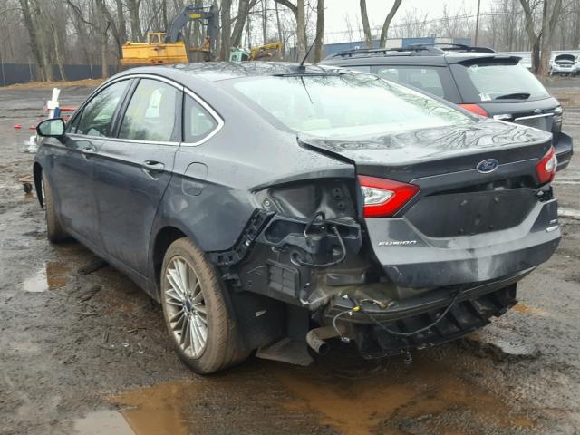 3FA6P0T97FR146071 - 2015 FORD FUSION SE CHARCOAL photo 3