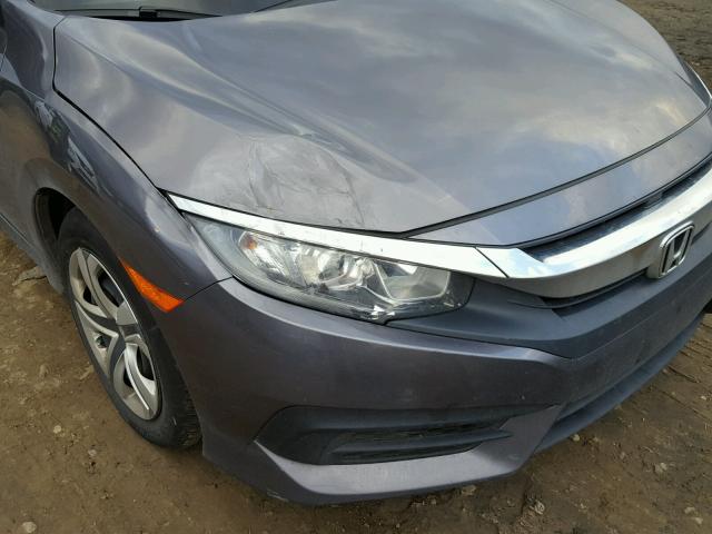 19XFC2F53GE054586 - 2016 HONDA CIVIC LX GRAY photo 9