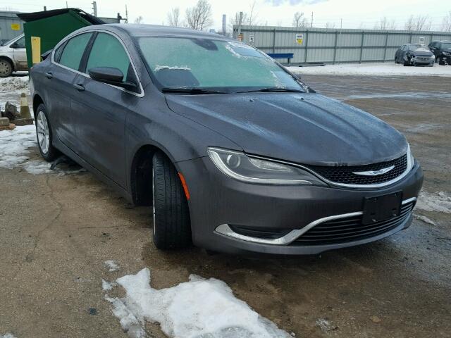 1C3CCCAB7GN113659 - 2016 CHRYSLER 200 LIMITE GRAY photo 1