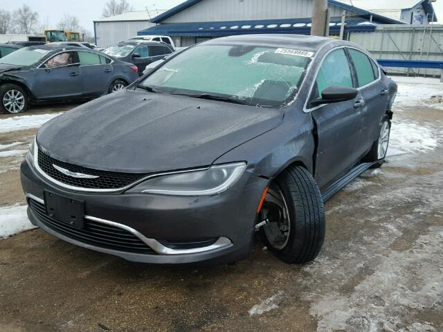 1C3CCCAB7GN113659 - 2016 CHRYSLER 200 LIMITE GRAY photo 2