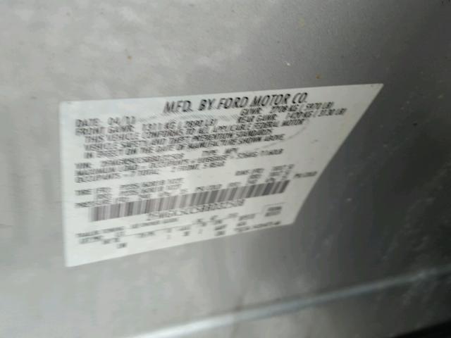 2FMGK5CC5BBD32508 - 2011 FORD FLEX SEL Արծաթագույն լուսանկար 10