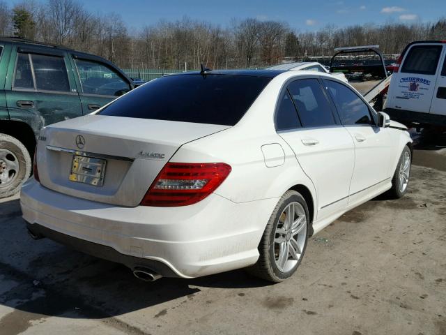 WDDGF8AB1ER321288 - 2014 MERCEDES-BENZ C 300 4MAT WHITE photo 4