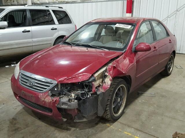 KNAFE121785528492 - 2008 KIA SPECTRA EX RED photo 2