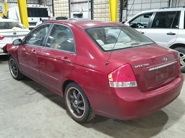 KNAFE121785528492 - 2008 KIA SPECTRA EX RED photo 3