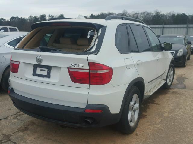 5UXFE43539L262549 - 2009 BMW X5 XDRIVE3 WHITE photo 4