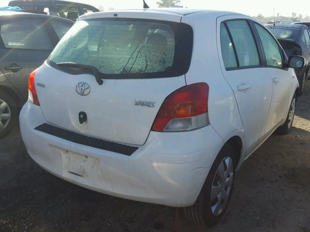 JTDKT903295240715 - 2009 TOYOTA YARIS WHITE photo 4