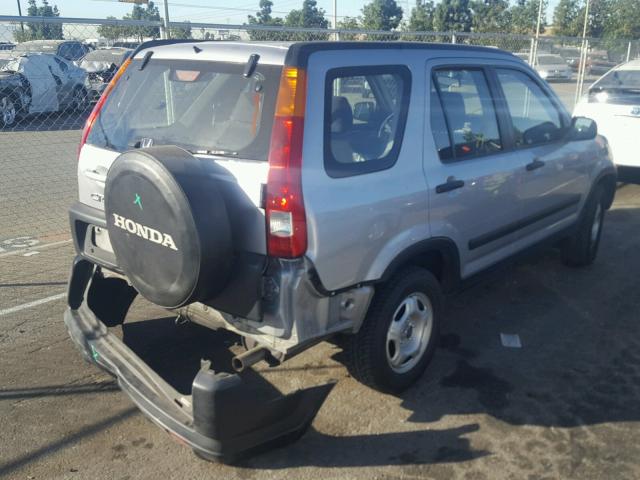 JHLRD68574C024169 - 2004 HONDA CR-V LX SILVER photo 4