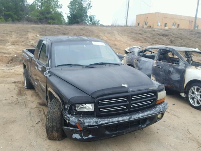 1B7GL22XXYS719736 - 2000 DODGE DAKOTA BLACK photo 1