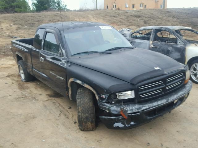 1B7GL22XXYS719736 - 2000 DODGE DAKOTA BLACK photo 9