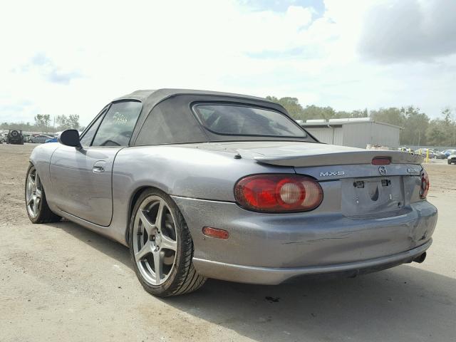 JM1NB354940406278 - 2004 MAZDA MX-5 MIATA GRAY photo 3