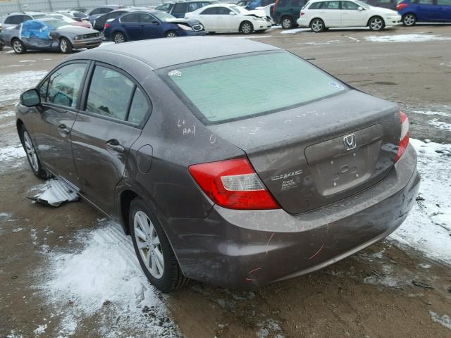 2HGFB2F83CH565678 - 2012 HONDA CIVIC EX ყავისფერი ფოტო 3
