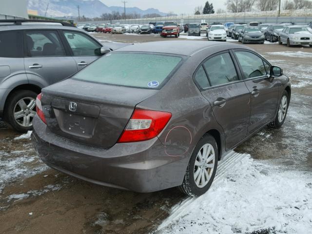 2HGFB2F83CH565678 - 2012 HONDA CIVIC EX BROWN photo 4