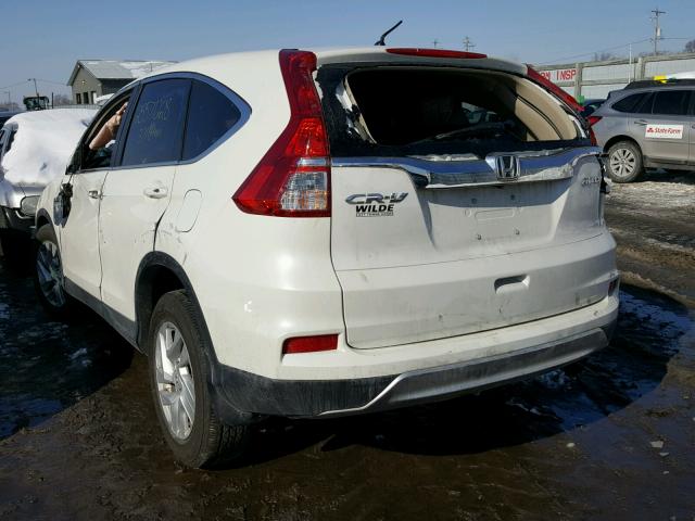 5J6RM4H51FL090943 - 2015 HONDA CR-V EX WHITE photo 3