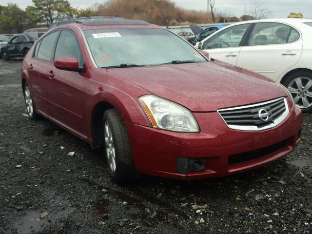 1N4BA41E47C803058 - 2007 NISSAN MAXIMA SE BURGUNDY photo 1