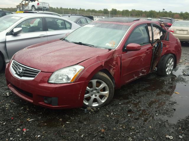 1N4BA41E47C803058 - 2007 NISSAN MAXIMA SE BURGUNDY photo 2