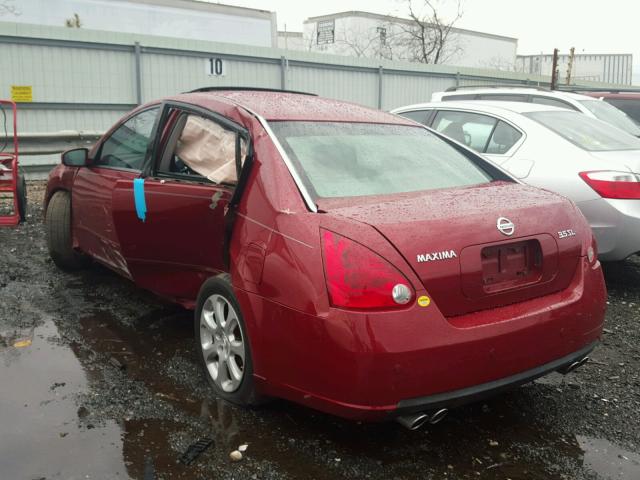 1N4BA41E47C803058 - 2007 NISSAN MAXIMA SE BURGUNDY photo 3