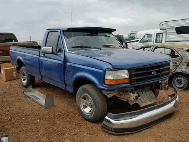 1FTDF15N2NPA24504 - 1992 FORD F150 BLUE photo 1