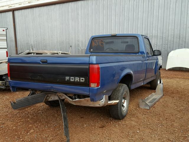 1FTDF15N2NPA24504 - 1992 FORD F150 BLUE photo 4