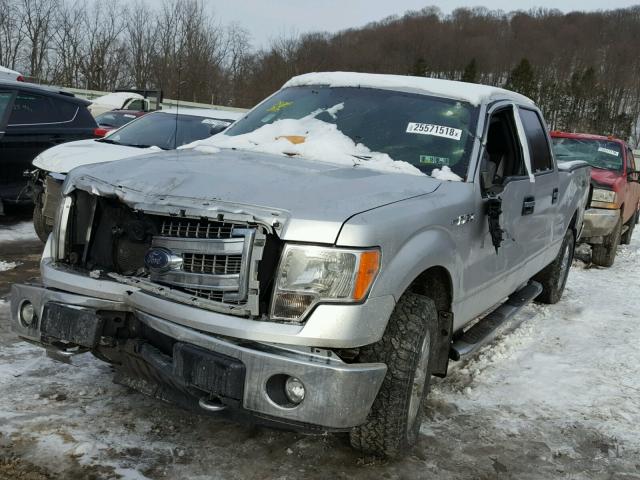 1FTFW1EF7DFD16297 - 2013 FORD F150 SUPER SILVER photo 2