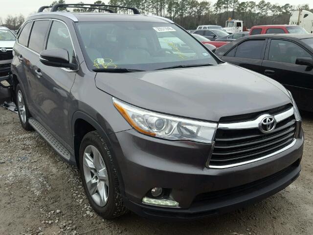 5TDYKRFH3GS136032 - 2016 TOYOTA HIGHLANDER GRAY photo 1