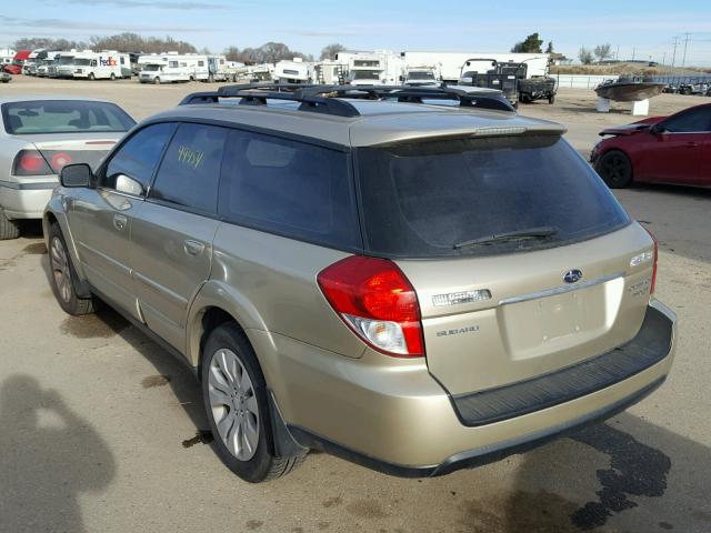 4S4BP63C784305427 - 2008 SUBARU OUTBACK 2. GOLD photo 3