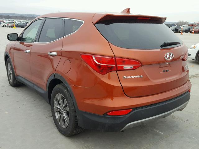 5XYZTDLB7FG233038 - 2015 HYUNDAI SANTA FE S ORANGE photo 3