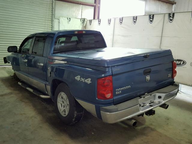 1D7HW48N56S539967 - 2006 DODGE DAKOTA QUA BLUE photo 3