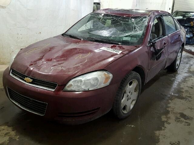 2G1WV58N681368684 - 2008 CHEVROLET IMPALA 50T BURGUNDY photo 2