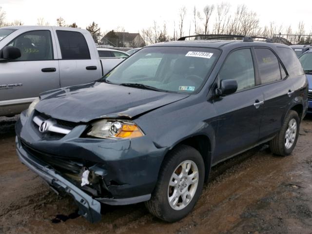 2HNYD18806H517935 - 2006 ACURA MDX TOURIN BLUE photo 2