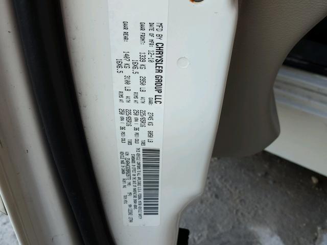 2D4RN4DG9BR628772 - 2011 DODGE GRAND CARA WHITE photo 10