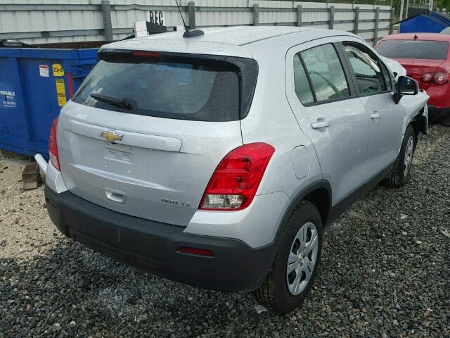 3GNCJKSB6GL181596 - 2016 CHEVROLET TRAX LS GRAY photo 4