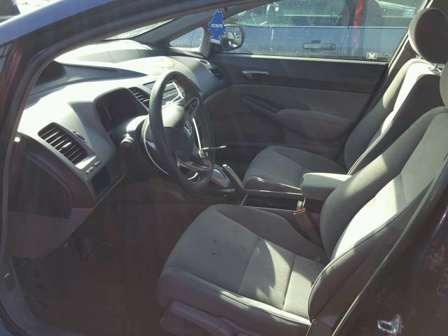 19XFA16569E007653 - 2009 HONDA CIVIC LX BLUE photo 5