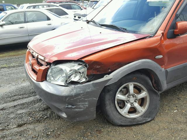 4F2CZ041X5KM28126 - 2005 MAZDA TRIBUTE S ORANGE photo 9