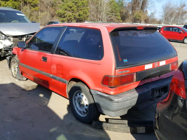 2HGED6341MH522912 - 1991 HONDA CIVIC RED photo 3