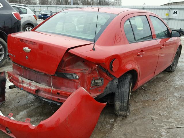 1G1AL58F887327291 - 2008 CHEVROLET COBALT LT RED photo 4