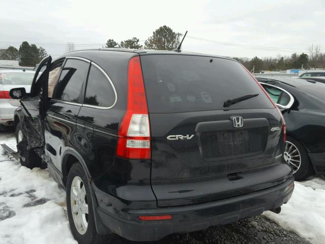 JHLRE4H49BC031694 - 2011 HONDA CR-V SE BLACK photo 3