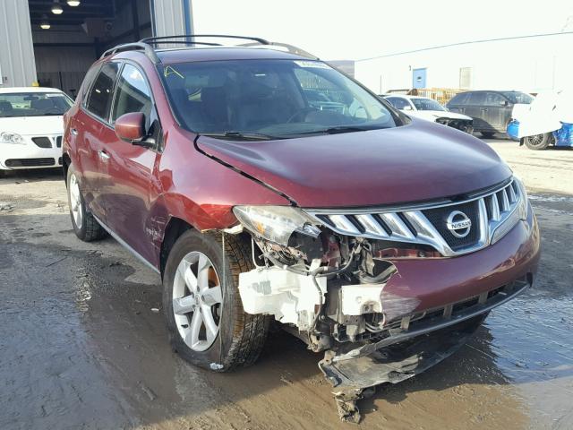 JN8AZ18WX9W116958 - 2009 NISSAN MURANO S MAROON photo 1