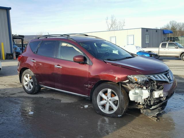 JN8AZ18WX9W116958 - 2009 NISSAN MURANO S MAROON photo 9