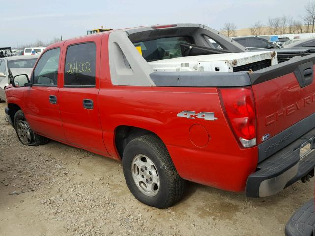 3GNEK12Z05G293670 - 2005 CHEVROLET AVALANCHE RED photo 3