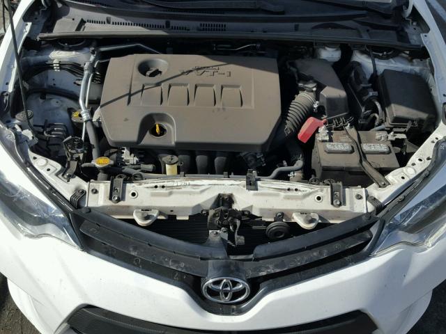 2T1BURHE8EC191942 - 2014 TOYOTA COROLLA L WHITE photo 7