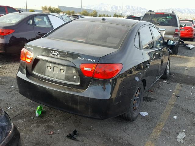 KMHDU46D58U312502 - 2008 HYUNDAI ELANTRA GL BLACK photo 4