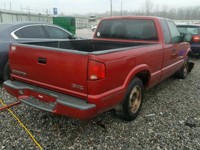 1GTCS19X5WK500911 - 1998 GMC SONOMA RED photo 4