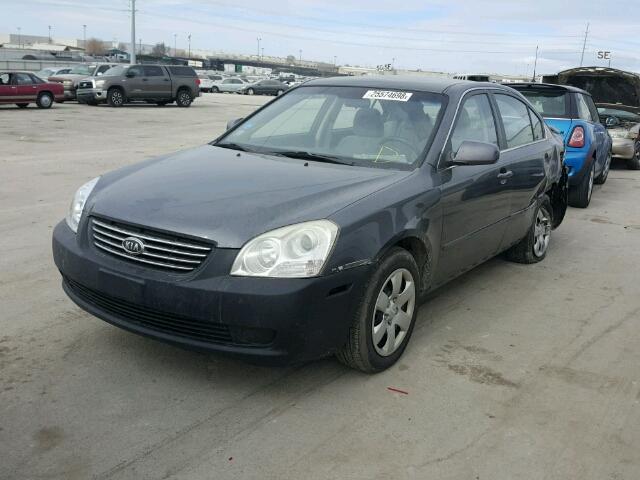 KNAGE123385272020 - 2008 KIA OPTIMA GRAY photo 2