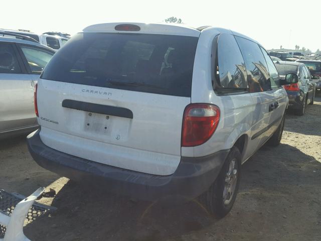 1D8GP25R04B594839 - 2004 DODGE CARAVAN SE WHITE photo 4