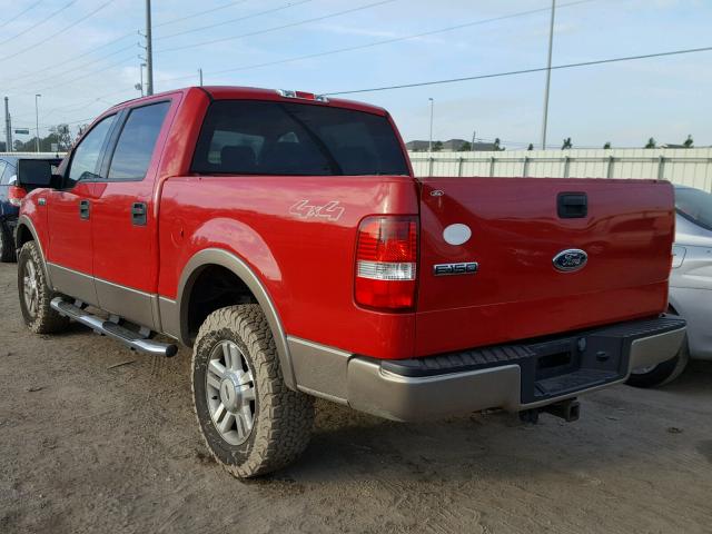 1FTPW145X4KB44173 - 2004 FORD F150 SUPER RED photo 3