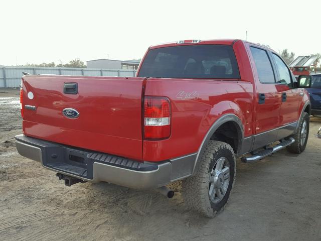 1FTPW145X4KB44173 - 2004 FORD F150 SUPER RED photo 4