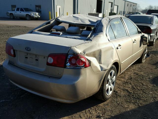 KNAGE123665073346 - 2006 KIA OPTIMA LX GOLD photo 4