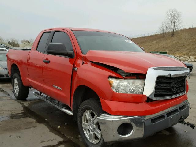 5TBBV54157S454660 - 2007 TOYOTA TUNDRA DOU RED photo 1