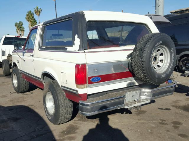 1FMEU15H9KLB20102 - 1989 FORD BRONCO U10 WHITE photo 3